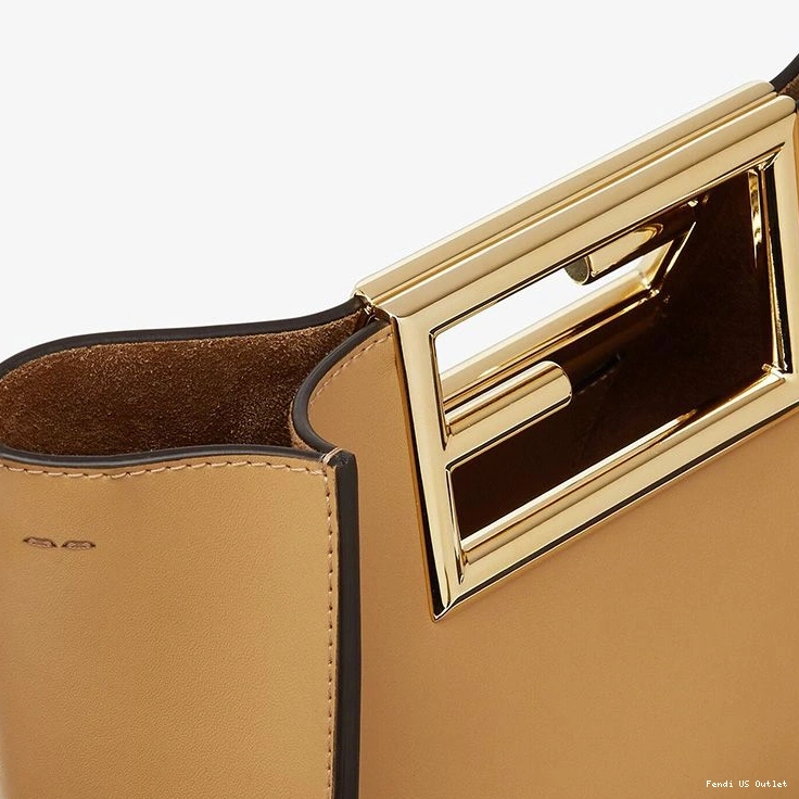 Cheap HOT Small Fendi Leather Way In Bag Apricot Calf 0816